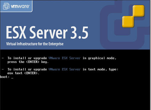 Start the VMware ESX Server